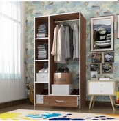 Resim Kenzlife giysi dolabı mengühan 175*90*40 cvz gardırop 1 çekmeceli 