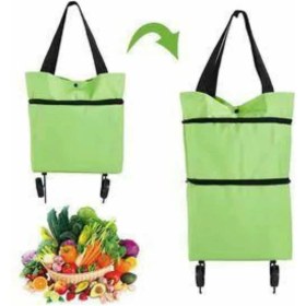 Resim MidasTech Katlanabilir Tekerlekli Pazar Market Çarşı Arabası Market Alışveriş Çantası Midiastech 