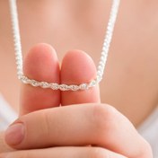 Resim ANDA 925 Ayar Gümüş Burgu Halat Zincir Kolye 3.2 Mm 