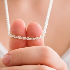 Resim ANDA 925 Ayar Gümüş Burgu Halat Zincir Kolye 3.2 Mm 