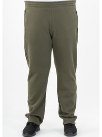 Resim Maraton Sportswear Büyük Beden Erkek Düz Paça Basic Açık Haki Eşofman Altı 22371-Açık Haki 