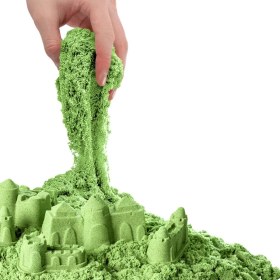 Resim MCM Group 03687 Dede, Aksesuarlı Yeşil Kinetik Oyun Kumu 500 gr 