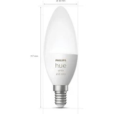 Resim Aesco Hue 5.3W Renkli Akıllı B39 E14 LED Ampul, Bluetooth Özellikli 