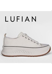 Resim Lufian 121230092 Shay Kadın Jean Sneaker Spor Ayakkabı Beyaz Siyah 