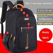 Resim Uniseks Hafif Büyük Kapasiteli İş ve Seyahat için Laptop Sırt Çantası - Ayarlanabilir Omuz Askılı Dayanıklı Naylon İş Bilgisayar Çantası, Çoklu Bölmeler & Fermuarlı Kapatma (Siyah), Seyahat Sırt Çantası | Şık Sırt Çantası | Yüksek Kapasite Tasarım 