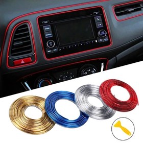 Resim Universal Araba Kalıplama Dekorasyon Esnek Şeritler 3 Metre İç Mekan Otomobil Kalıpları Araba Kapak Trim Gösterge Paneli Kapı Araba-stil 