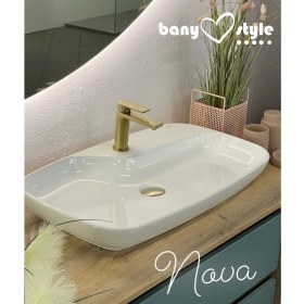 Resim Turkuaz Seramik Cerastyle Nova 70 cm Tezgah Üstü Çanak Lavabo 