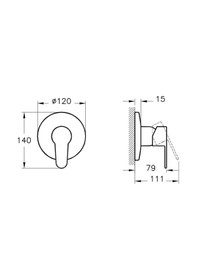 Resim Artema Duş Bataryası, Win S, Ankastre Sıva Üstü A42570exp 