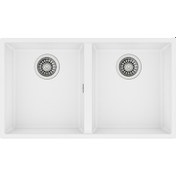 Resim Teka Square 2B 760 Tg Çift Hazneli Tezgahaltı Tegranite Eviye - Arctic White - 115260028 