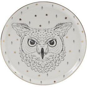 Resim Porland Forest Owl Düz Tabak 20 Cm 