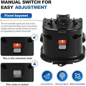 Resim Kyrio Wii Motion Plus Adaptör Harici Uzaktan Kumanda Plus Sensör Hızlandırıcı Adaptör Nintendo Wii Uzaktan Kumanda için 