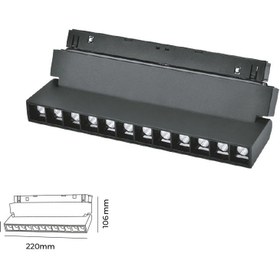 Resim Magnet Aydınlatma TNK6033 - 4000K / Siyah 