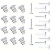 Resim 100pc/set Diy Plastik Kulak İğnesi Kulak Çivisi Hiperalojenik Şeffaf Silikon Kulak İğnesi Basit Görünmez Kulak Çivisi Kulak Tıkacı Şeffaf Yuvarlak Baş Reçine Plastik Kulak Çubuğu Küpe Aksesuarları için 