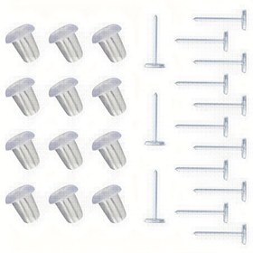 Resim 100pc/set Diy Plastik Kulak İğnesi Kulak Çivisi Hiperalojenik Şeffaf Silikon Kulak İğnesi Basit Görünmez Kulak Çivisi Kulak Tıkacı Şeffaf Yuvarlak Baş Reçine Plastik Kulak Çubuğu Küpe Aksesuarları için 