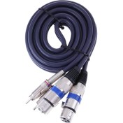 Resim Somodz Çift Dişi Xlr - Erkek Rca Kablo Tel 2 Xlr Ila 2 Rca Fiş Ses Kablosu 1.5m (Yurt Dışından) 