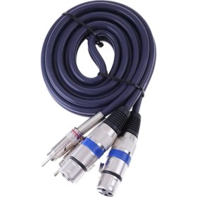 Resim Somodz Çift Dişi Xlr - Erkek Rca Kablo Tel 2 Xlr Ila 2 Rca Fiş Ses Kablosu 1.5m (Yurt Dışından) 