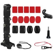 Resim Mufunye Motosiklet Kask Çene Tutucu, Djı Ve Gopro Hero 9/8/7/5 İçin Spor Kamera Tutucu Aksesuarı 