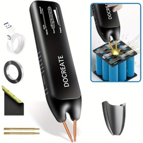 Resim Pil Spot Kaynak Makinesi, 11 Hız Ayarlı Manuel/Otomatik Çıkarılabilir Kaynak İğnesi ile Dahili Sıcaklık Algılama Sistemi, Nikel Plakaları, Demir ve Paslanmaz Çelik için Uygun 