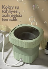 Resim BEKAZE KATLANIR PORTATİF YENİ NESİL MİNİ ÇAMAŞIR MAKİNESİ 8 LT 