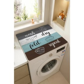 Resim UltraMint Kaymaz ve Su Geçirmez Çamaşır Kurutma Makinesi Üstü Koruyucu Mat 