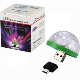 Resim Micro Otg Mini Sihirli Disko Topu 4W Led Usb Küre 