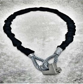 Resim PADRİ Motorsiklet 2 Metre 14 mm Kesilmez Çelik Halat Motorsiklet Bağlama Halatı Motorsiklet Zincir Kılıflı 