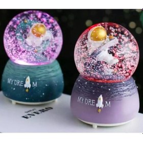 Resim Sevimli Astronot Kar Küresi - Hediyelik Eşya 