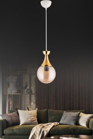 Resim Genel Markalar Modern tekli aydınlatma, gold detaylı, şık ve zarif tasarım 