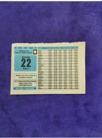 Resim 22 Ocak 2008 Takvim Yaprağı - Nostaljik Koleksiyonluk Takvim Yaprağı A 