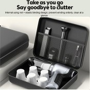 Resim Vacuum Cleaner Organizer Box - Elastik Ağı Tasarımı ile Dayanıklı Sert Kılıfli Araba Depolama Kutusu, Vakum Temizleyiciler, Şarj Kabloları ve Evcil Hayvan Saç Temizleyicileri için İdeal, Seyahat Gereksinimleri | Şık Siyah Kılıf | Güvenli Kapanış, Vakum Depolama Organizatörü, Vakum Organizatör Kutusu 