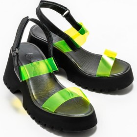 Resim Elle Shoes Siyah Kadın Dolgu Topuklu Sandalet 