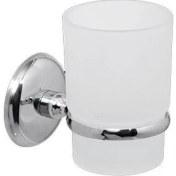 Resim Delux Paslanmaz Çelik Cam Fırçalık Banyo Aksesuarları 