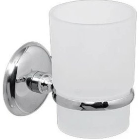 Resim Delux Paslanmaz Çelik Cam Fırçalık Banyo Aksesuarları 