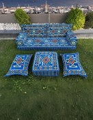 Resim mdhomecarpet Şark Köşesi Minder Takımı | Yer , Sırt Minderi, Etnik Desen, Salon ve Ev İçin 8 Parça Süngerli 