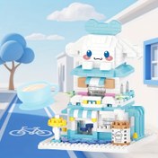Resim 485 Parça Sanrio Cinnamoroll Mini Çay Dükkanı Yapım Bloklar Seti, Pastel Mavi & Pembe Kawaii İngiliz Tarz Model Kit, Şık Ev/Ofis dekoru için Dayanabilir yönlendirmeler Doğum Günlerine Noele Sevgililer görülmeye Deyip Durulacak Hediyesi, 18 Yaş ve Üzerindeki Yetişkinleri ile Tatil Ýylbaşý hediysesi 