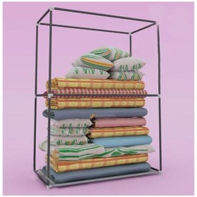 Resim BYMÜHENDİS Bez Dolap Yorgan Hurcu Metal Profilli Yorgan Hurcu Portatif Bez Dolap Metal Profilli Yüklük 