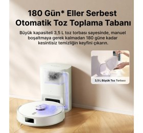 Resim Narwal Freo S Akıllı Robot Süpürge Beyaz,8000PA Emiş Gücü 