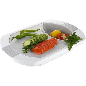 Resim Sebze Kesim Seti Süzgeçli Beyaz 