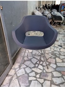 Resim Bintaşmobilya Viva Antrasit Gri Deri Ofis Bekleme Koltuğu 