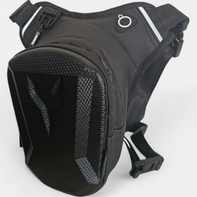 Resim Lederax Motosiklet Bisiklet Scooter Bacak Çantası Bel Çantası LD617 - Siyah 