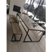 Resim Abronya Mutfak Masası Takımı Yemek Masası Takımı 1 Adet Bank 1 Adet Masa 