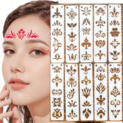 Resim 20 adet DIY El Sanatları için Geleneksel Çin Küpe Şablonları - İnci Çiçek ve Geometrik Kesim Tasarımları, Sahne Makyajı, Hanfu ve Geleneksel Giyim için Yeniden Kullanılabilir Plastik Etiketler 