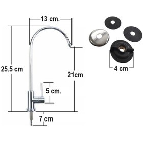 Resim almital mobilya aksesuarları furniture accessories Crystal Clear Su Arıtma Musluğu, Paslanmaz Krom (Tüm Arıtma Sistemleri Uyumlu) 