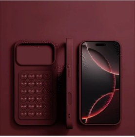 Resim Gaojunshop01 Kırmızı iPhone Uyumlu 17 Pro Kasa Emniyetli Vantuz Tutucu Minimalist Şok Koruma 