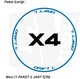 Resim Mondial Drift L 125 Motosiklet Jant Şeridi 32'li Set Sticker Etiket Modeli 