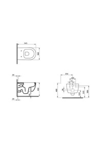 Resim V-tondo Rimless Asma Klozet Kanalsız Kapak Dahil Mat Somon 1416-032-0128 Mat Somon 