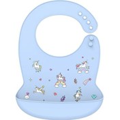 Resim Silikon Babi Önlük Su Geçirmez Tükürük Damlayan Muz Önlükler Karikatür Unicorn-blue Unicorn-blue Çok Renkli 