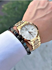 Resim Bentini Takvimli Erkek Kol Saati – Çelik Kasa Ve Kordon 3 Atm Su Geçirmez, 2 Yıl Garantili, Hediye Bileklik 