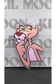 Resim Kızıl Gök Opel Uyumlu Pembe Panter Vantuzlu Pleksi Çizgi Film Karakteri Cam süsü (1 Adet) 