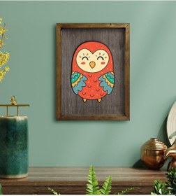 Resim Bk Home Baykuş Tasarımlı Doğal Masif Ahşap Çerçeveli Tablo-2 (551089766) 